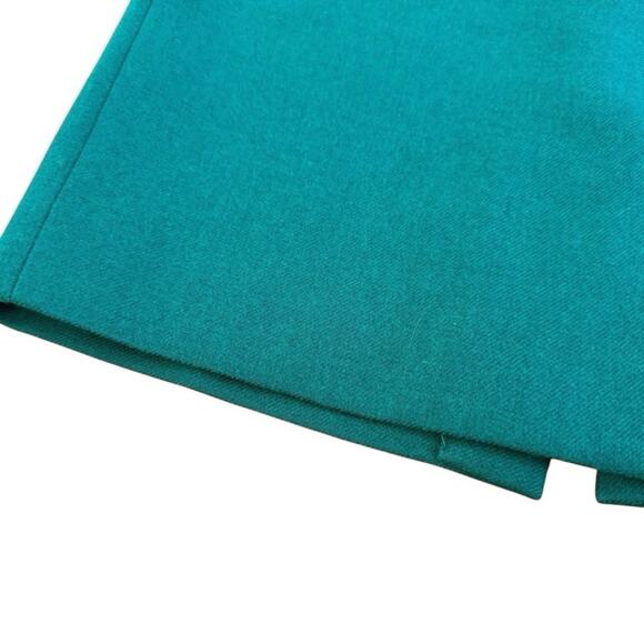 J. Crew pencil Skirt 100% wool Women's size 00 Green Holiday Academia Corpcore - Picture 2 of 8